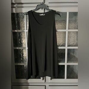 Sympli Black Sleeveless Tunic Top